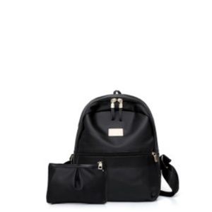 Metel detail Backpack with clutch